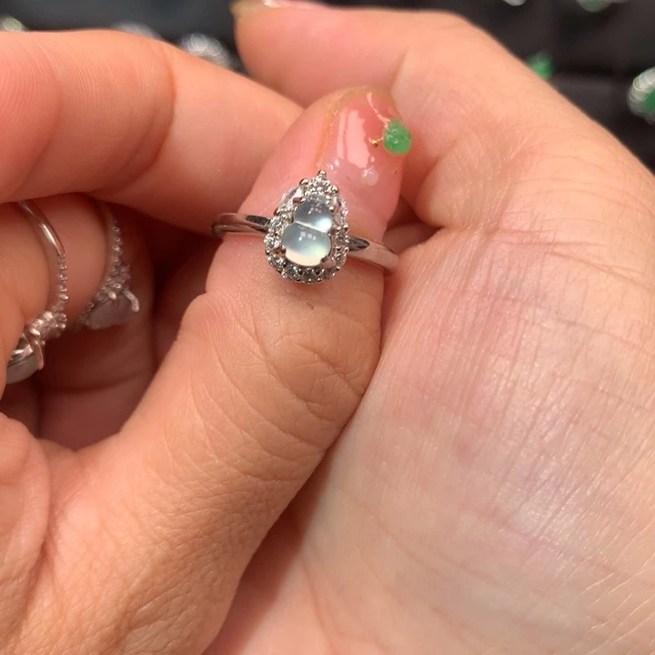 C***T翡翠银S925镶嵌戒指戒指