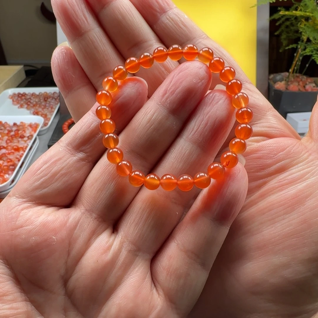 南红玛瑙未镶嵌6➕冰红手串