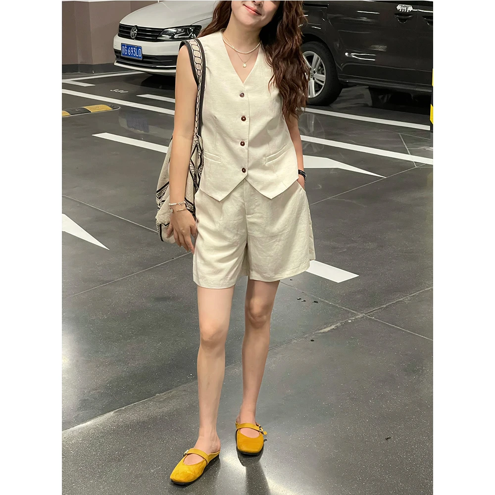 WenWen小个子夏季新款高级感时尚老钱风松弛感穿搭套装4138