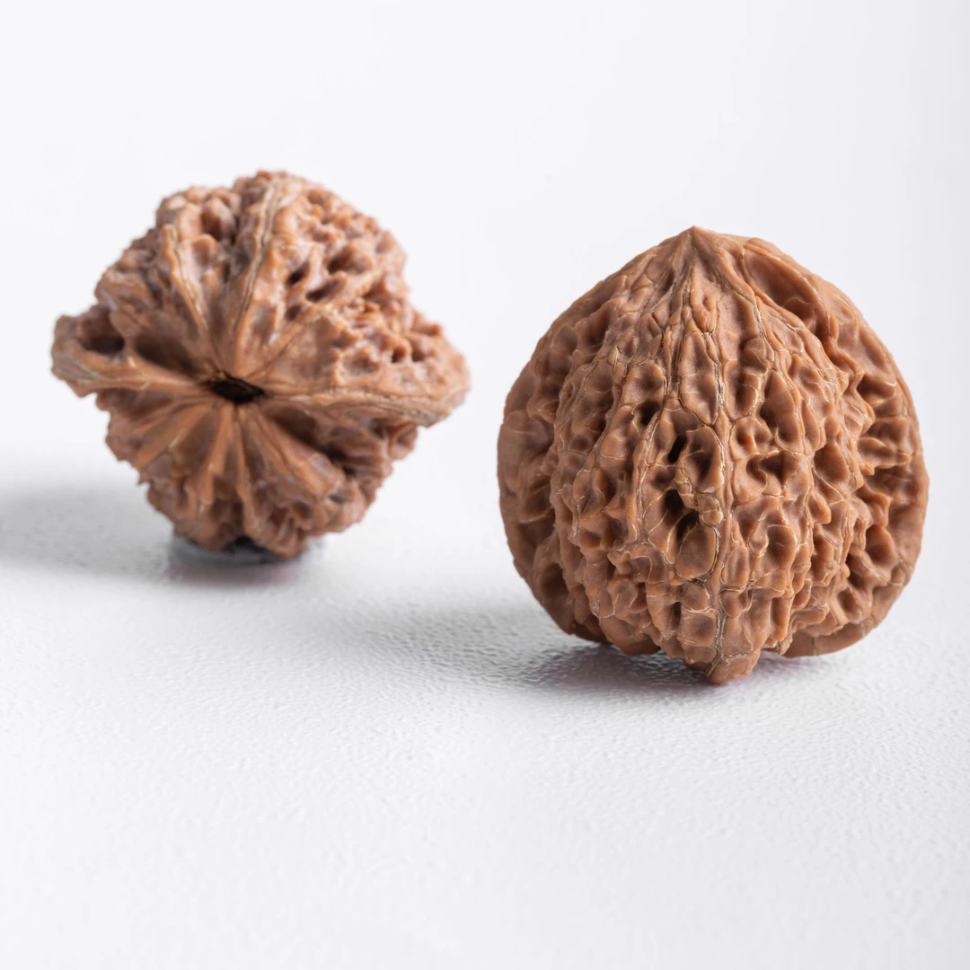 25年产季头货《蓟县·虎头W》别称狮子毛高庄虎皮纹骨质硬文玩核桃