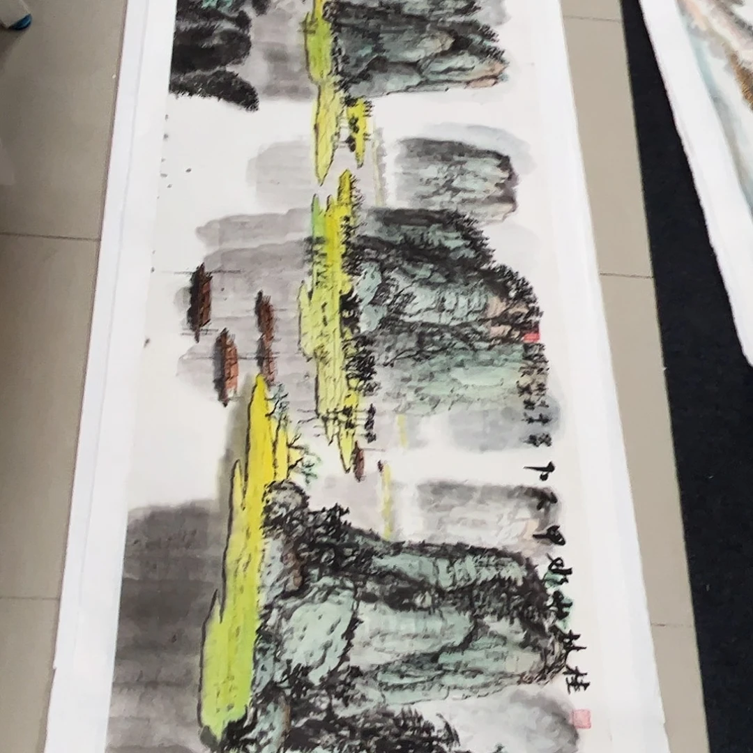 阿***佛国画刘相伟老师小八山水奇