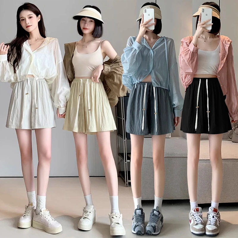 韩版休闲孕期孕妇装宽松短裤夏季薄款外穿休闲五分阔腿山本短裤子