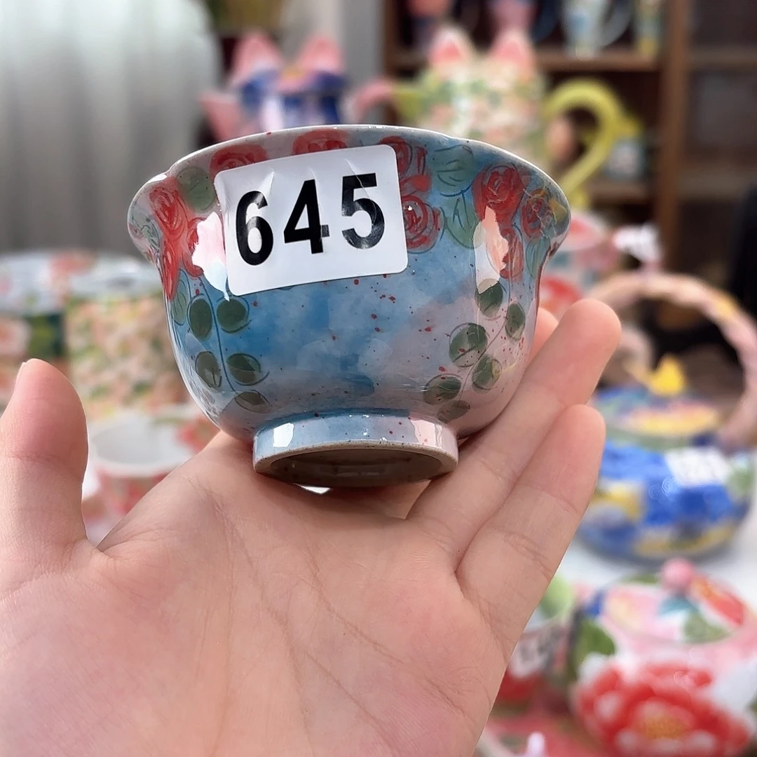 景德镇手绘高温釉下彩陶瓷茶具