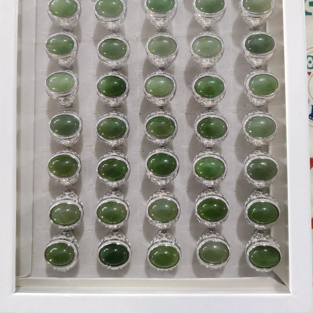 碧玉男士高端戒指（多样性发货）拍一发一