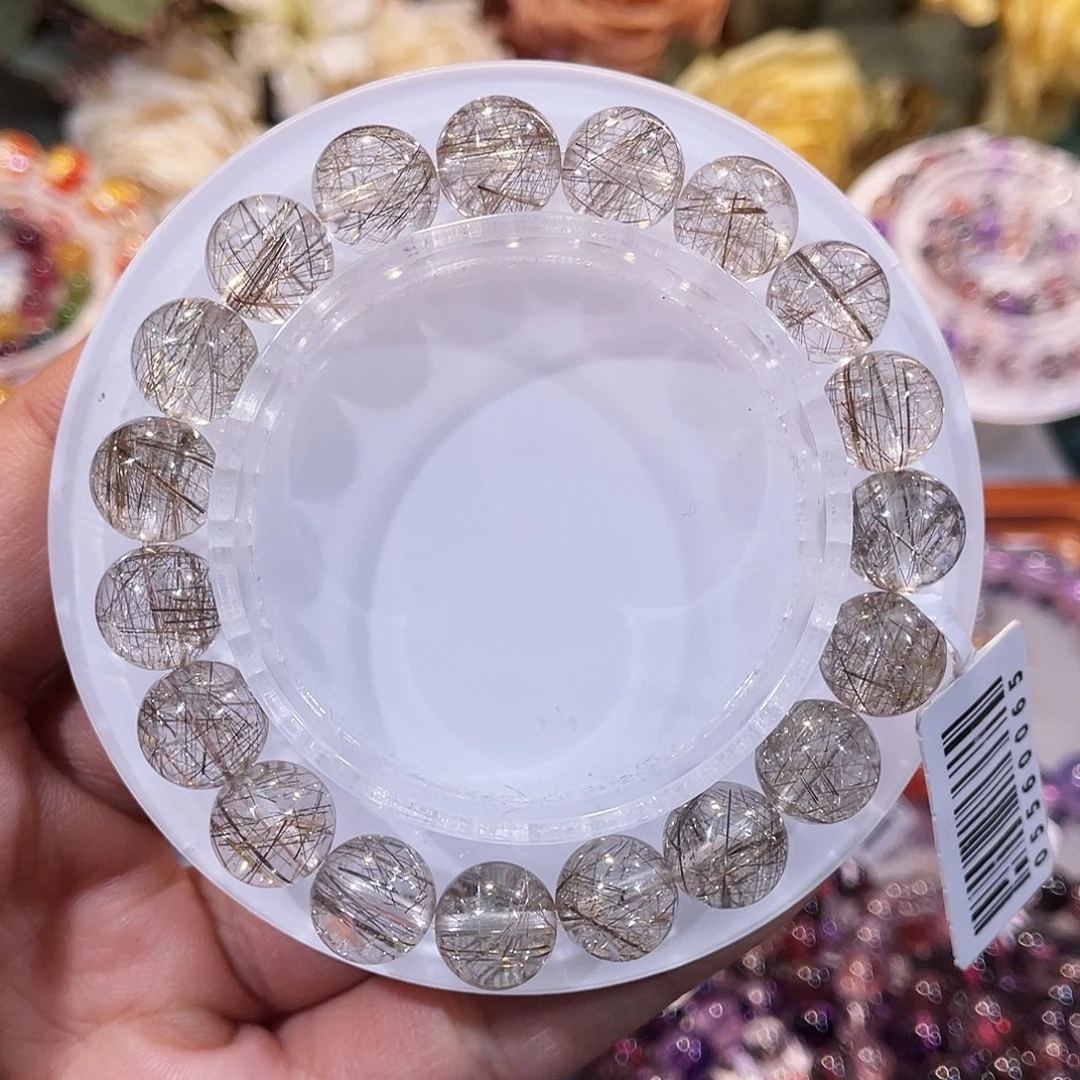 未镶嵌发晶手串银发晶10+