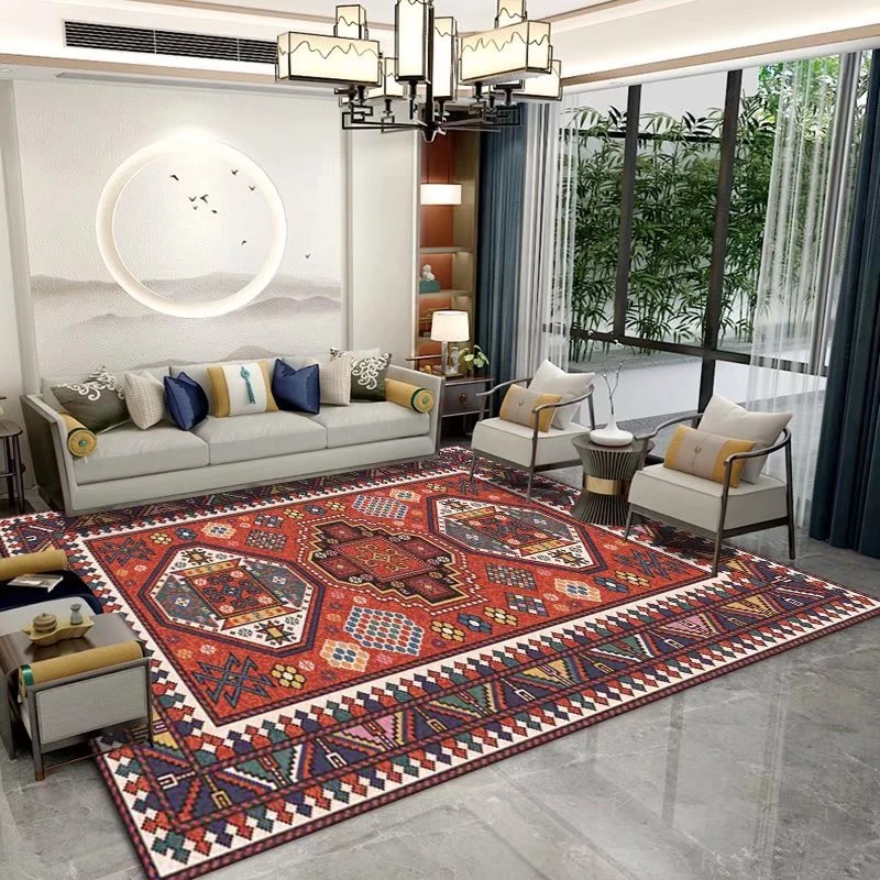 【西藏包邮】美式复古北欧民族风地毯大客厅茶几地毯波斯满铺床边毯