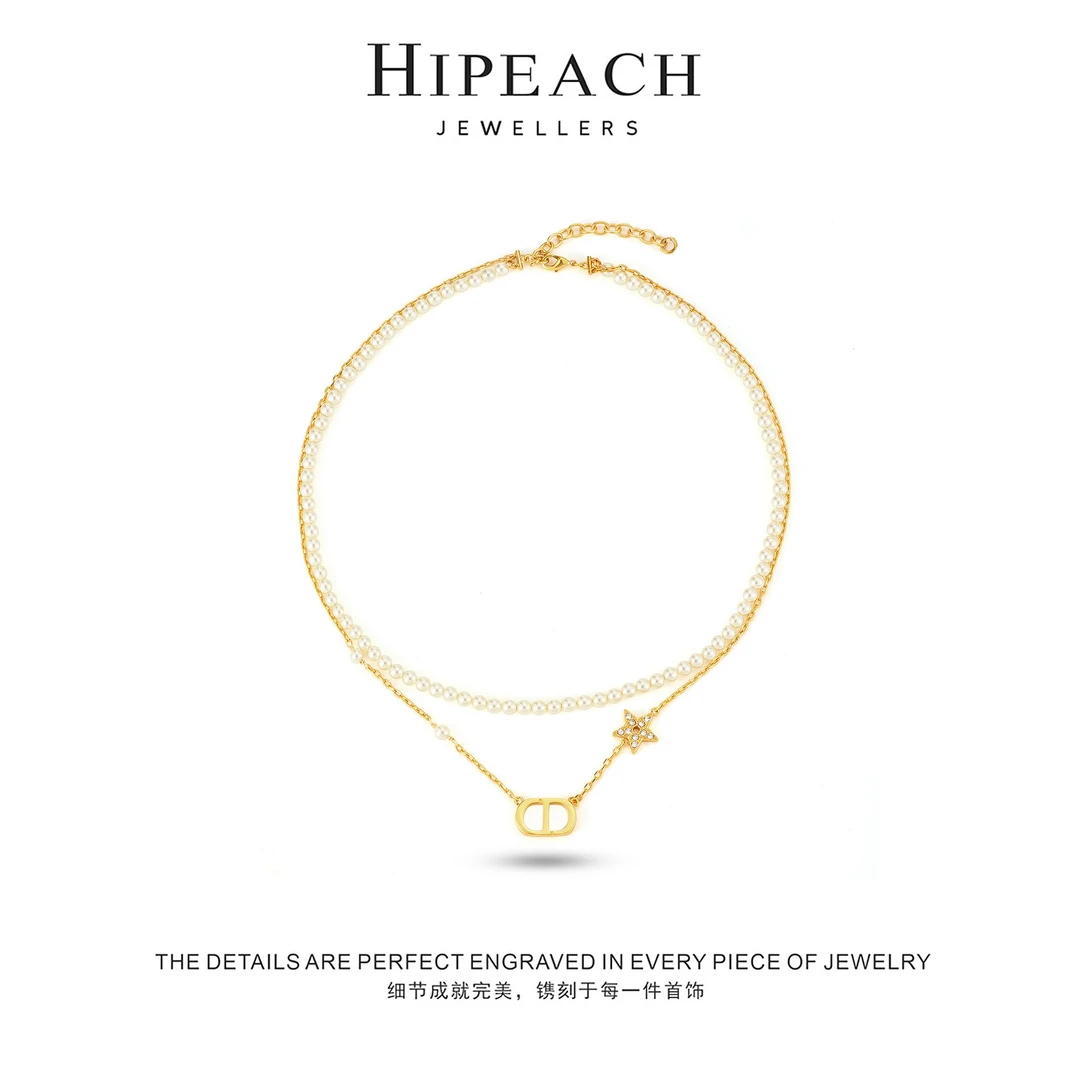 铜合金项链 镀K金 ♠天天♠星星时尚项链HTJF0090