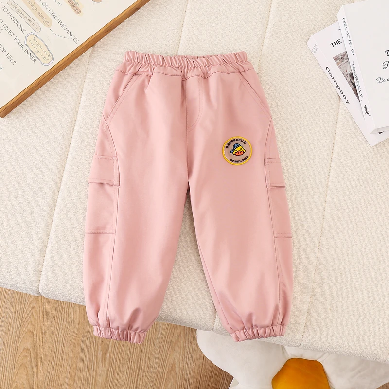 【加厚羊羔绒】小黄鸭儿童冬季加厚保暖棉裤宝宝裤子防风裤P