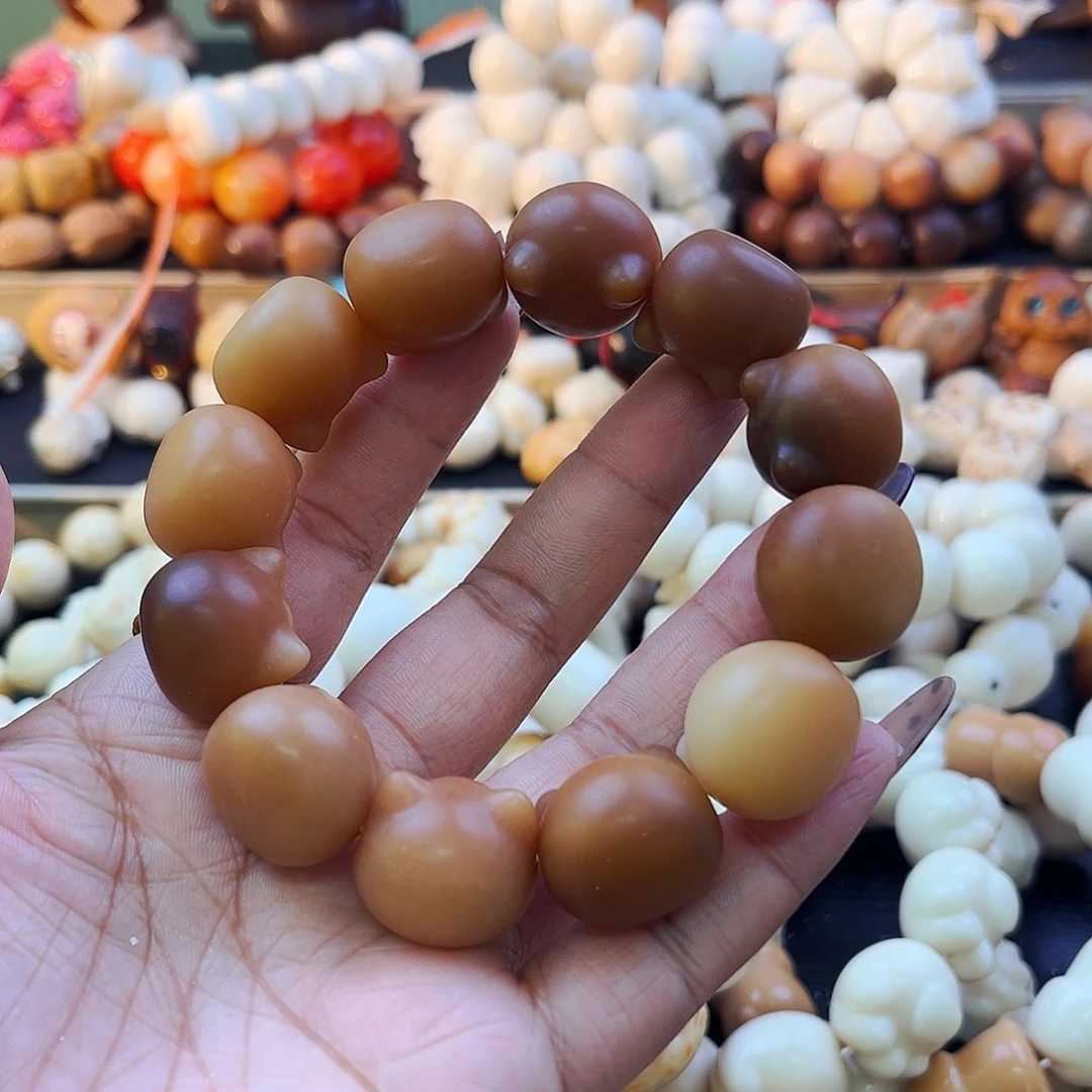 手串菩提根/象牙果菩提干磨猫头