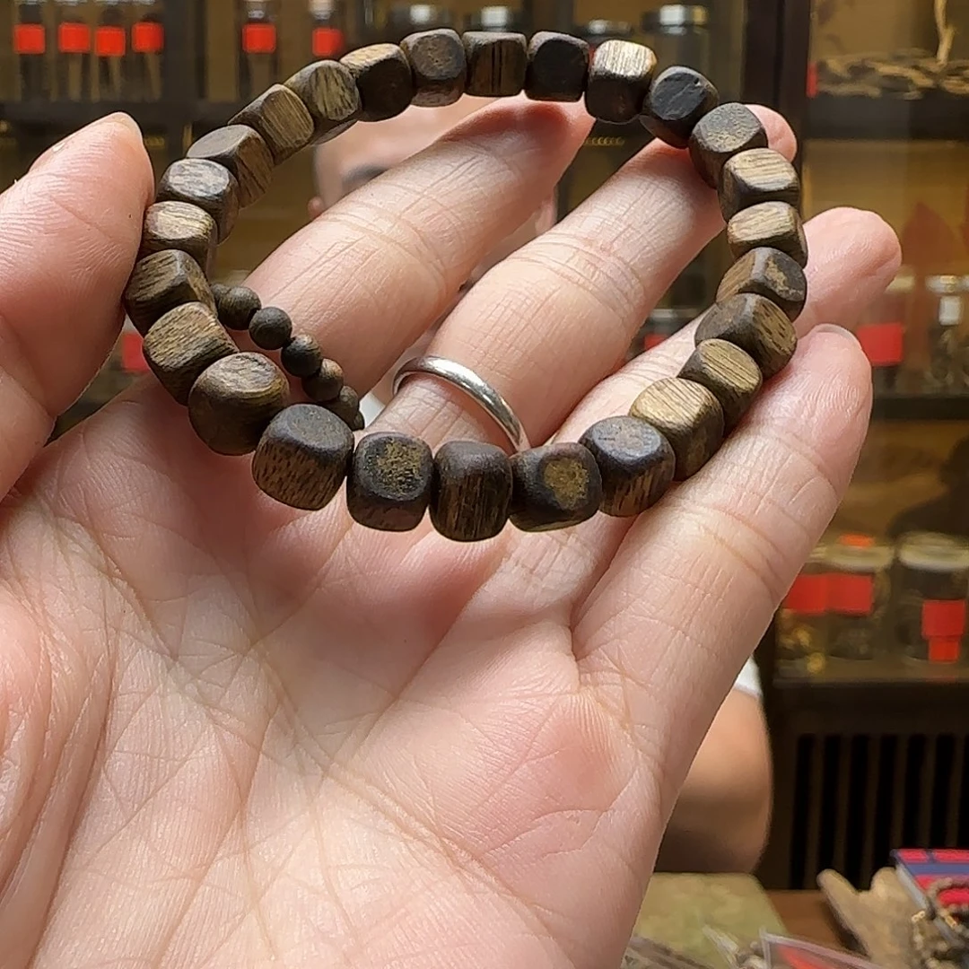 手串沉香5棋楠单圈随形方珠卡7手串6.8g+多样性发一串