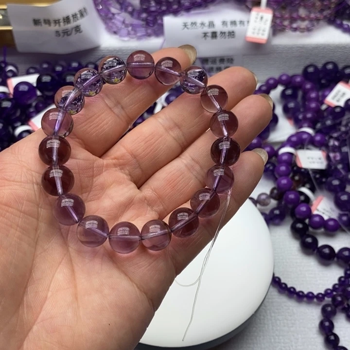 紫晶手链未镶嵌天然紫水晶