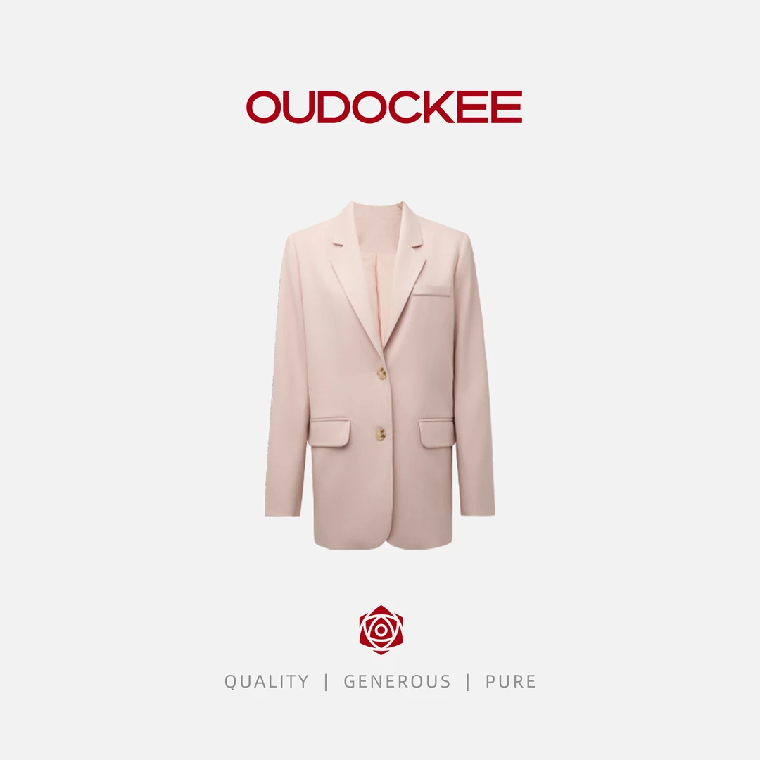 OUDOCKEE 鸥鸥【蔷薇西装】气质单排扣纽扣时髦百搭西装 XACX626T
