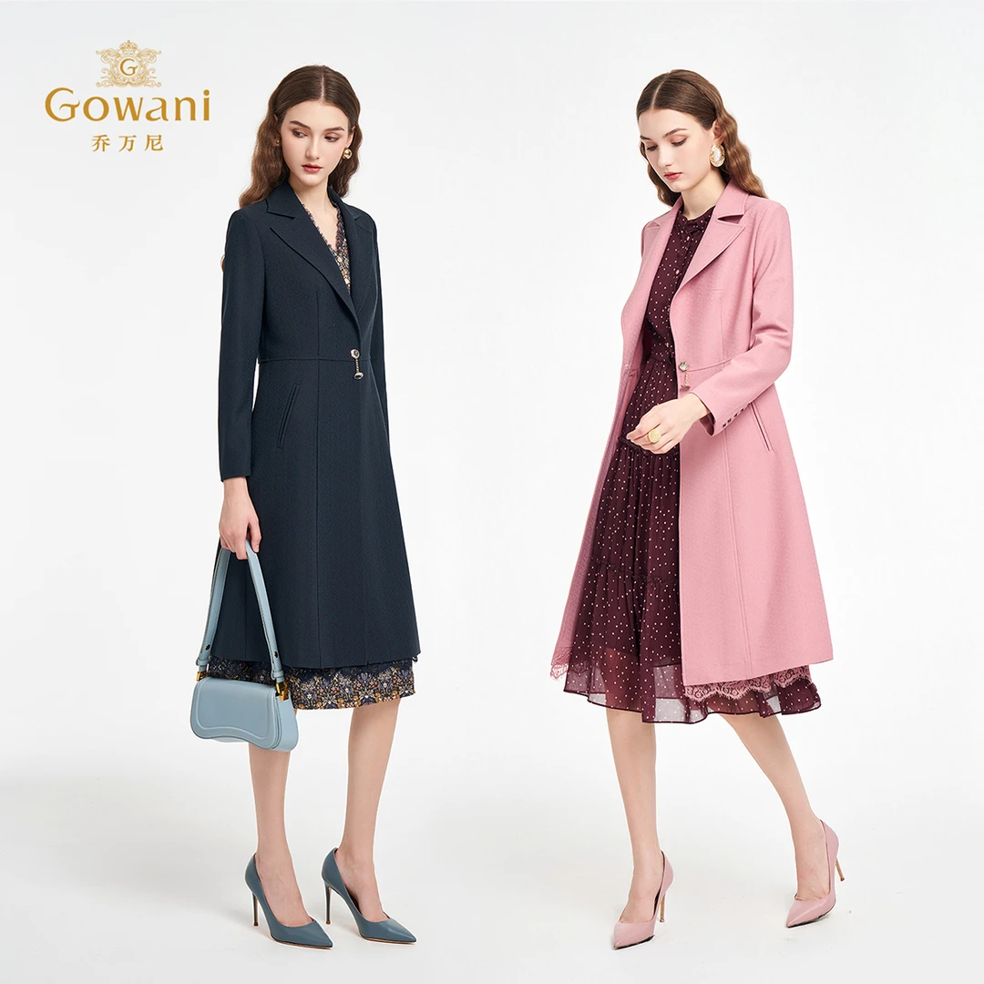 Gowani/乔万尼商场2025秋季新款风衣外套气质拼接休闲时尚ED3A317