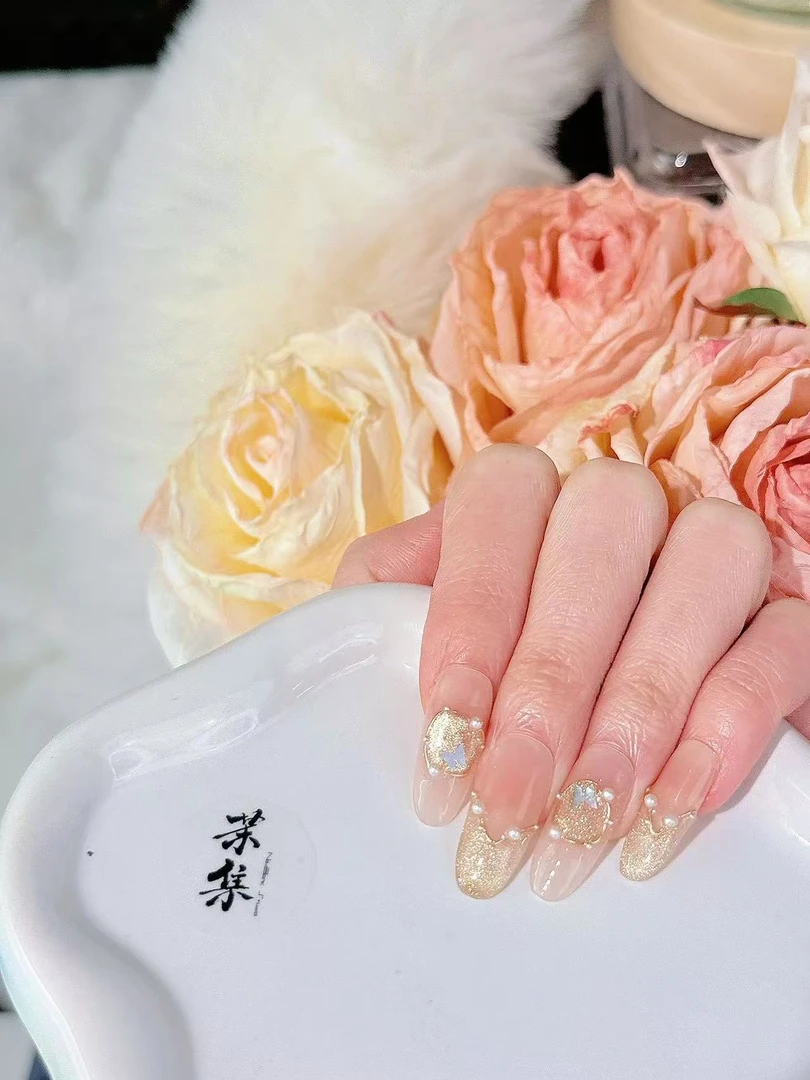 【纸醉金迷】时尚清新纯欲高级感成品美甲穿戴式手工穿戴手工穿戴甲