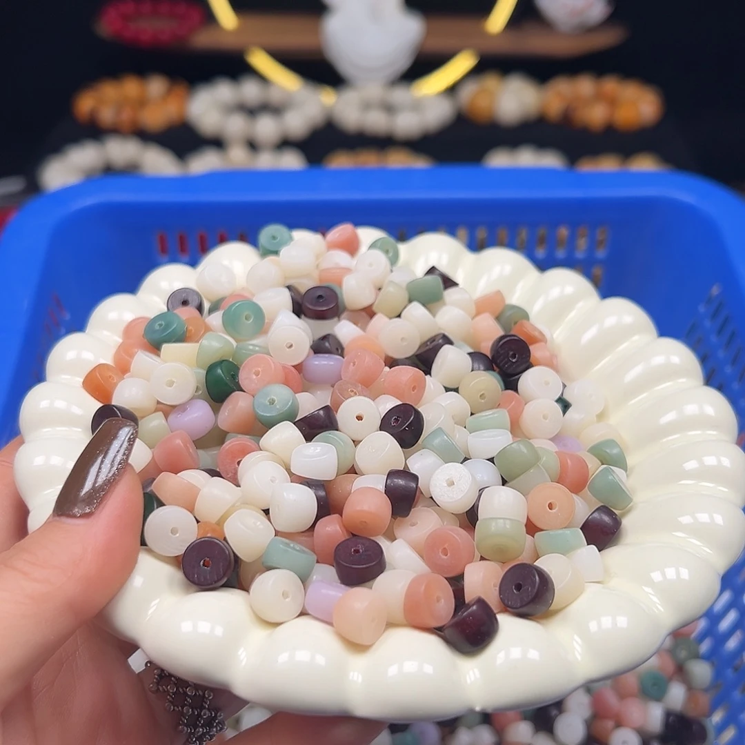 菩提根/象牙果手串微瑕9多宝小肠50颗