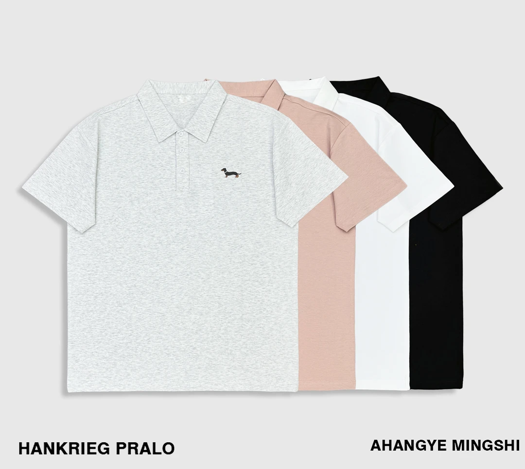PEARL PUNK 腊肠犬刺绣tee 轻复古绅士俱乐部 高定轻奢polo 1196