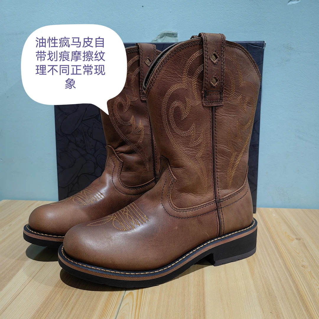 福利原单固特异女套筒复古欧美刺绣西部牛仔靴骑士靴蒙古马丁靴子