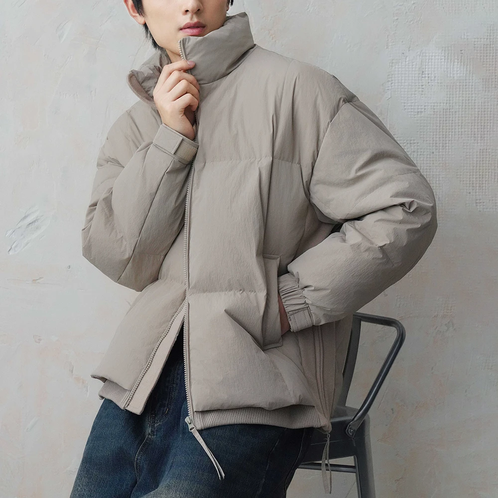 立领保暖休闲羽绒服男士学生韩版宽松秋冬冬季潮流外套短款