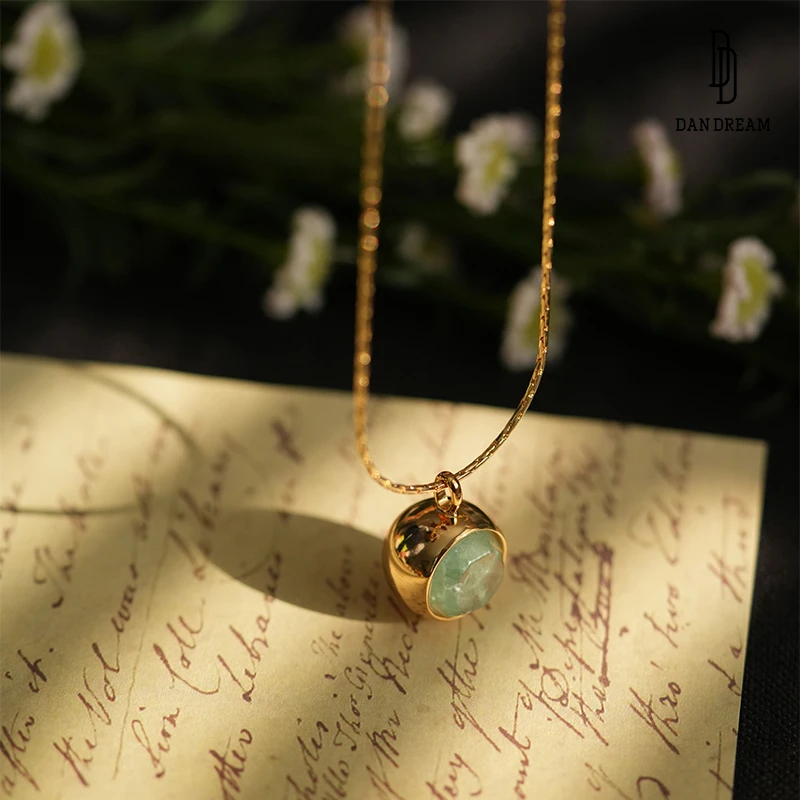 DANDREAM浮光半球项链中古轻奢小众设计感半球形吊坠