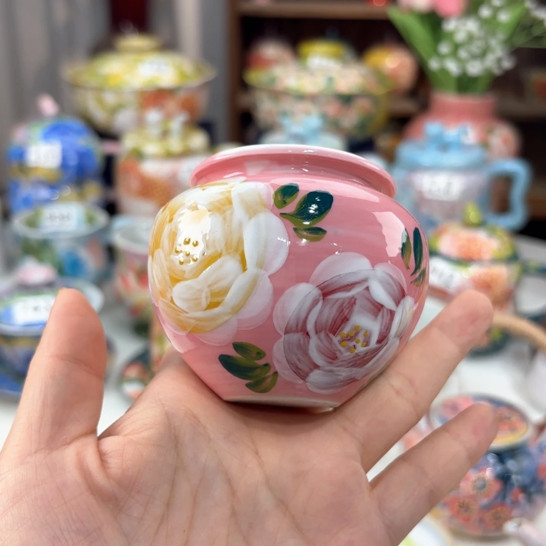 景德镇手绘高温釉下彩陶瓷茶具