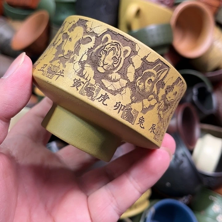 紫砂茶杯全手工紫砂主人杯