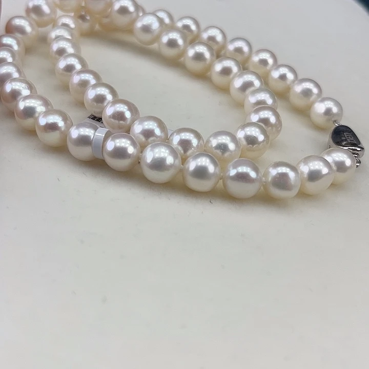 淡水珍珠银S925镶嵌颈饰9➕极光炫彩高品