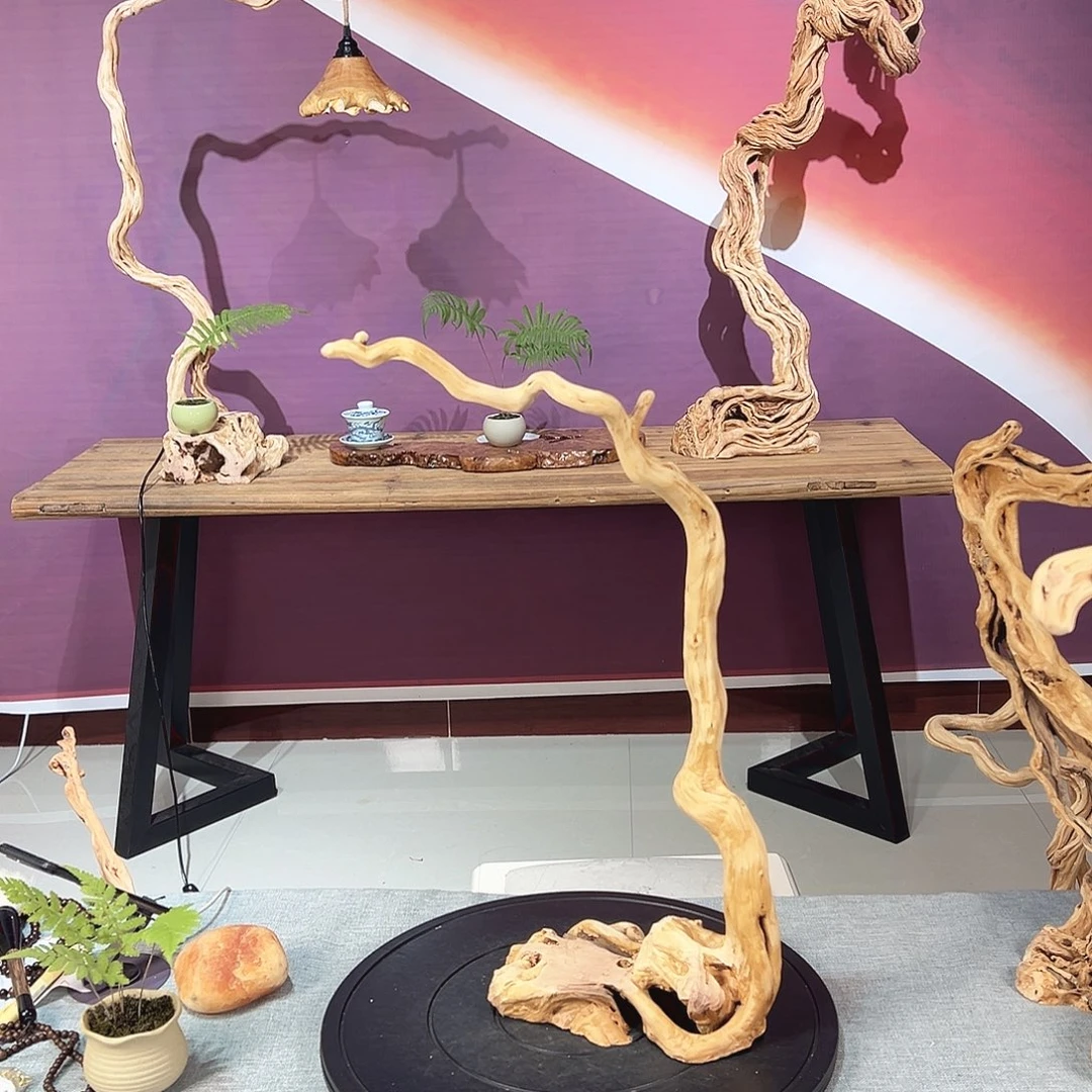 梧***菲木天然根艺摆件灯架