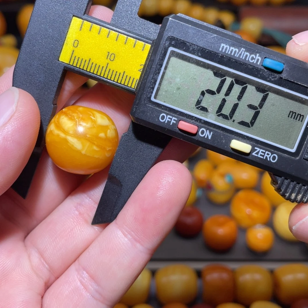 琥珀未镶嵌裸石苹果珠