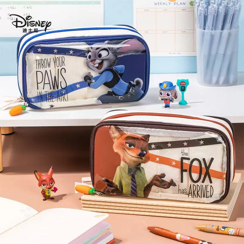【新疆包邮】迪士尼卡通印花笔袋文具盒小学生铅笔袋大容量