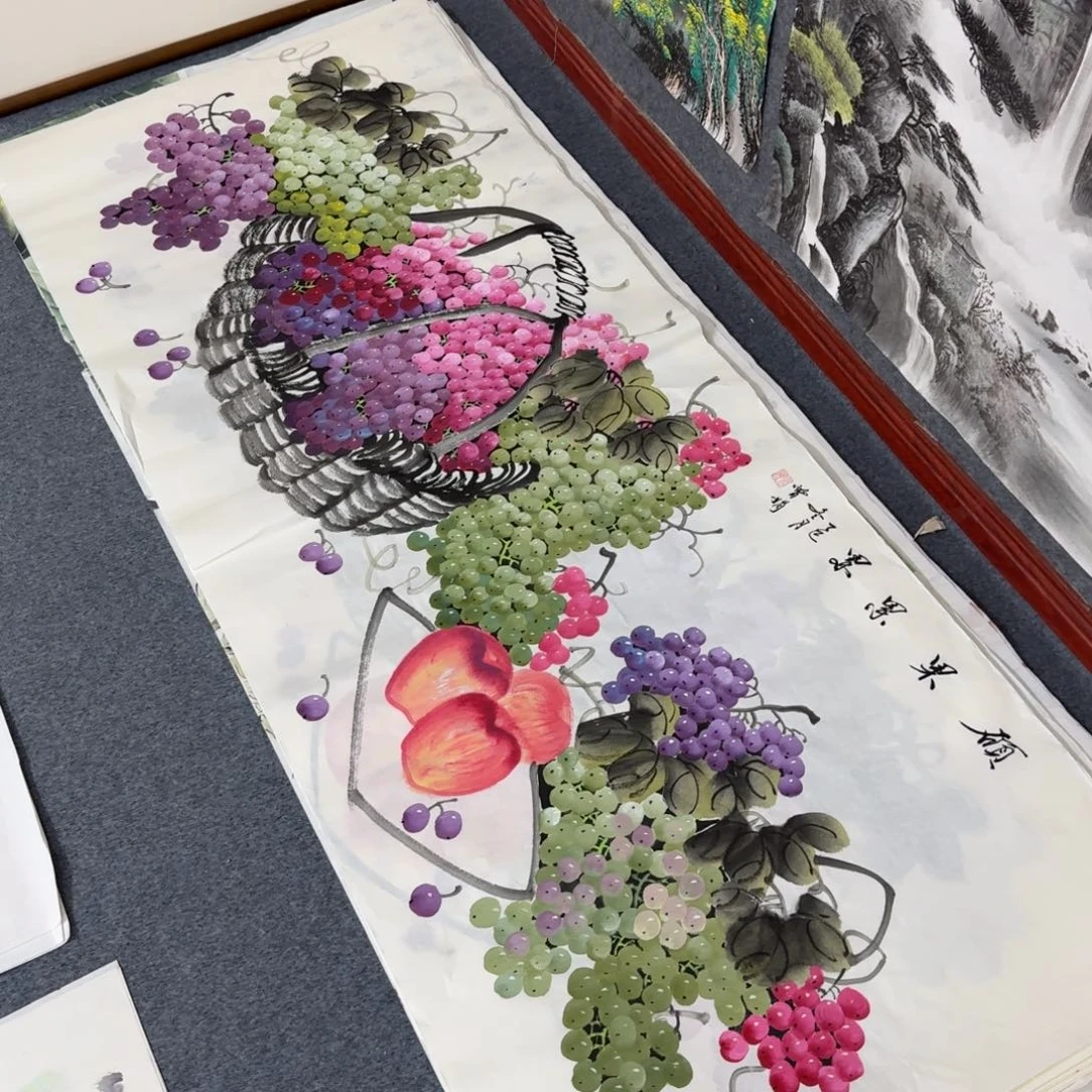 国画尺寸70X180纯手绘作品