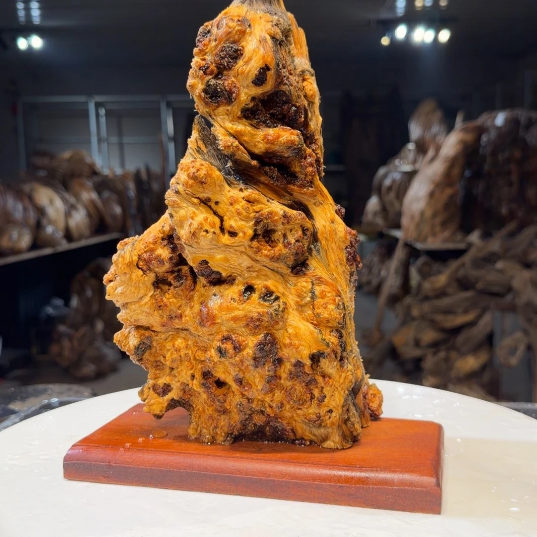 清***过木王一刀琥珀木摆件163