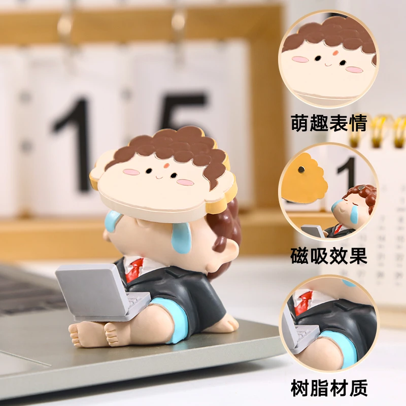 创意正版潮玩佛祖上班记盲盒佛系打工人桌面摆件公仔水豚噜噜盲盒