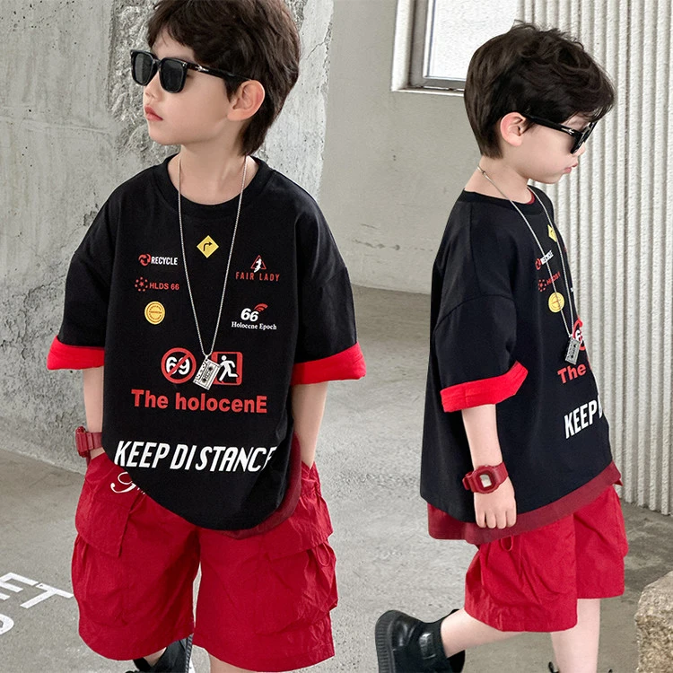 2025夏款男童上衣夏款儿童短袖男孩潮酷T恤8251136