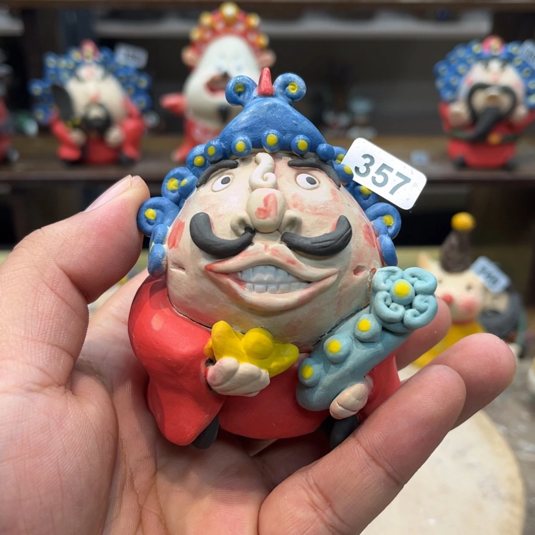 摆件纯手工抽象陶瓷摆件357