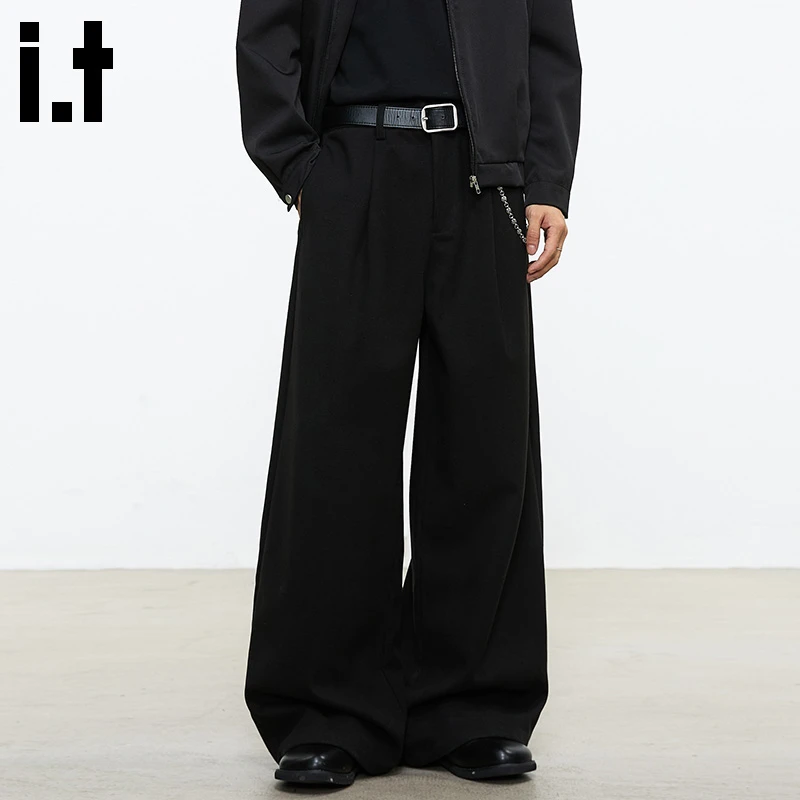 i.t:CHOCOOLATE休闲西裤男士2025秋冬新款潮牌痞帅宽松百搭直筒裤