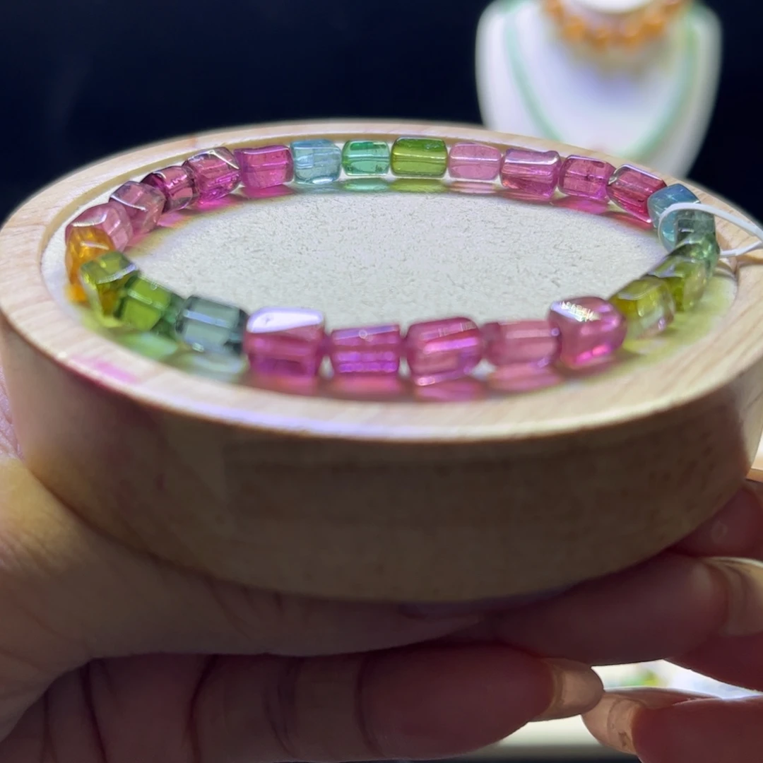 手链未镶嵌碧玺彩虹方糖