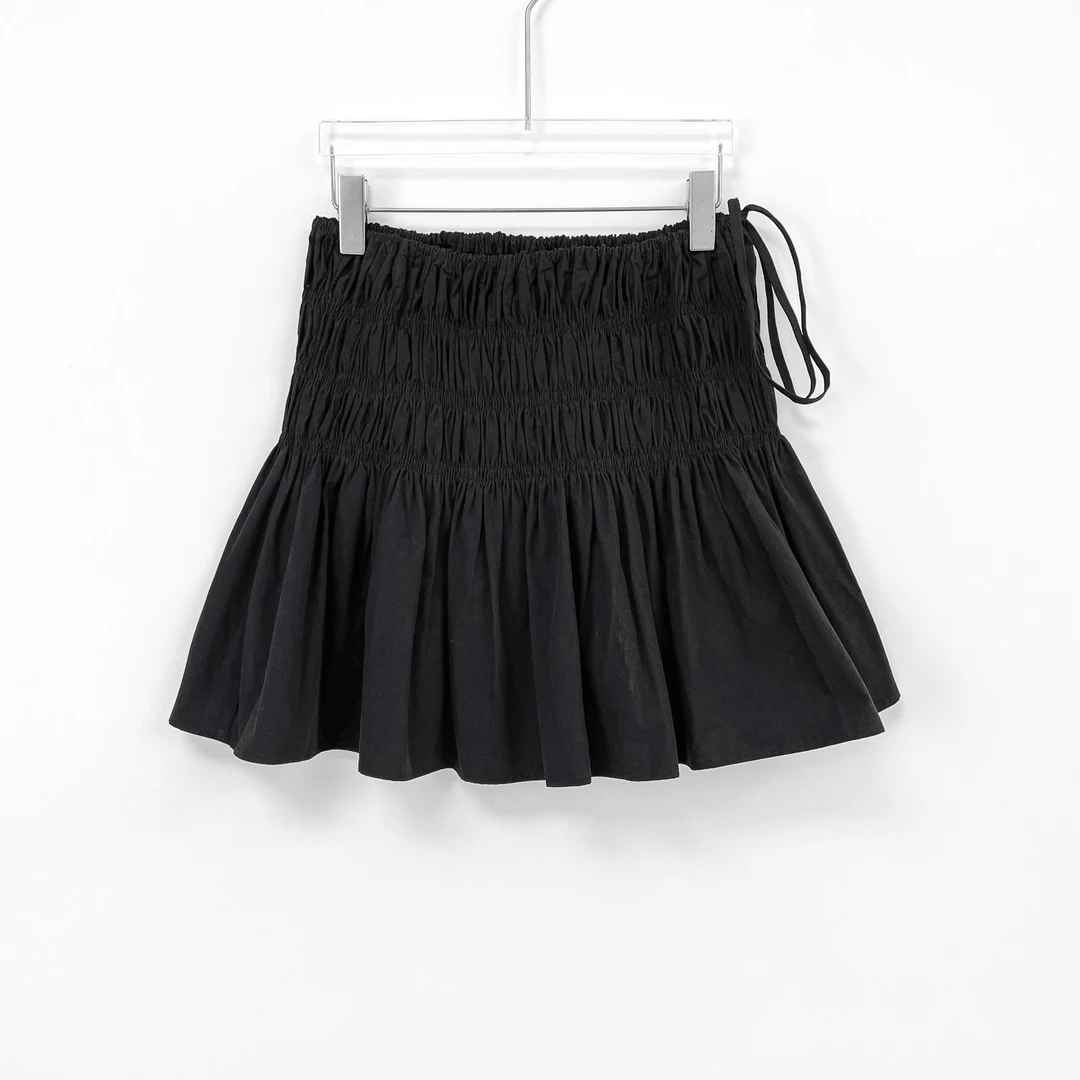 Q“春天好搭配A字裙”松紧抽绳两穿短裙 WQ-502