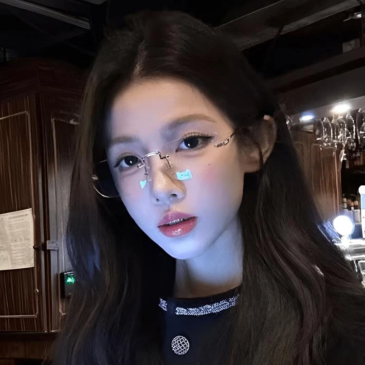 素雅金丝无框平光镜框女时尚高级感老花眼镜防蓝光显年轻老花镜男