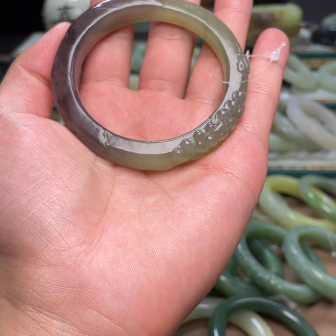 和田玉未镶嵌手镯57.2