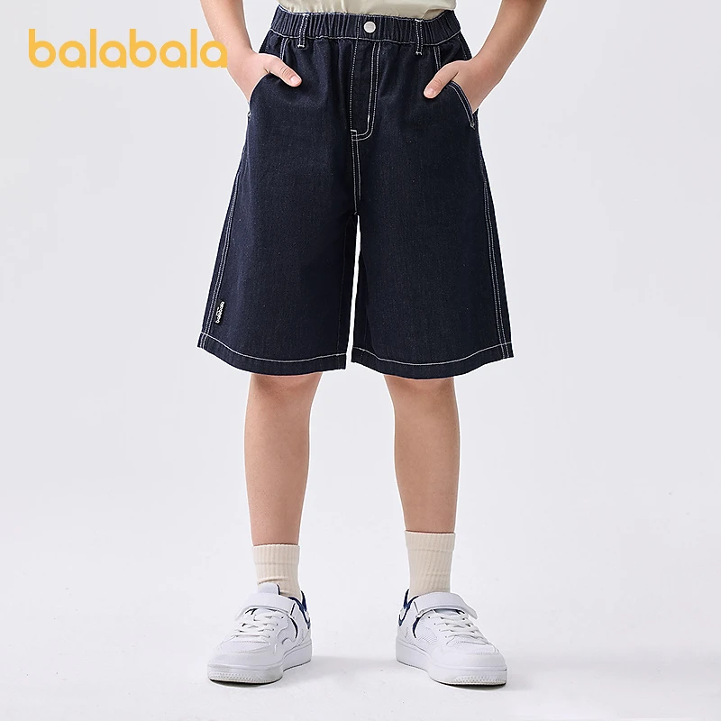 巴拉巴拉童装儿童裤子夏季薄款牛仔短裤2025新款五分裤舒适百搭