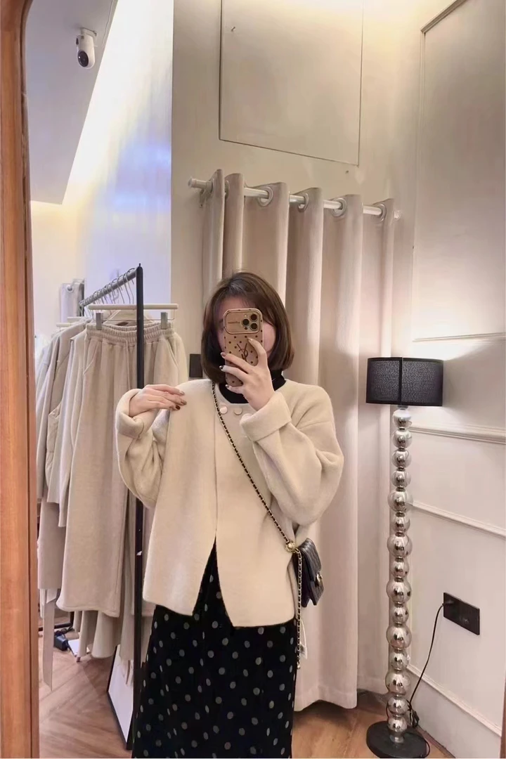 过年战袍，韩系高级感两粒扣慵懒风外套设计感双面