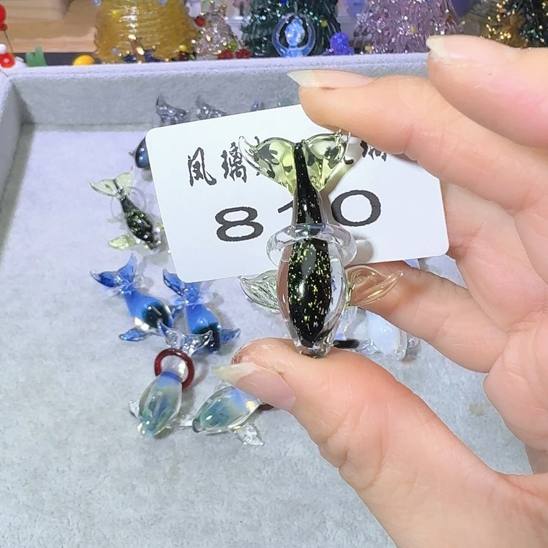 玻璃颈饰810鲸鱼吊坠