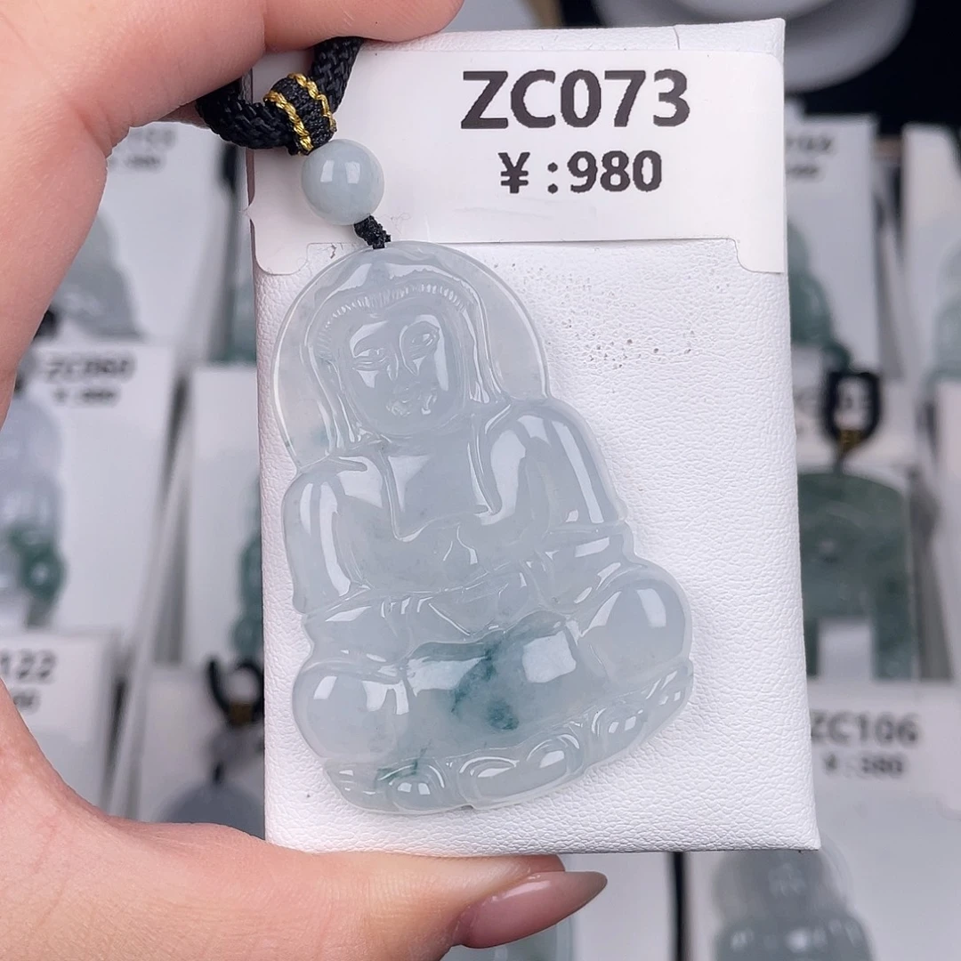 翡翠未镶嵌颈饰zc073