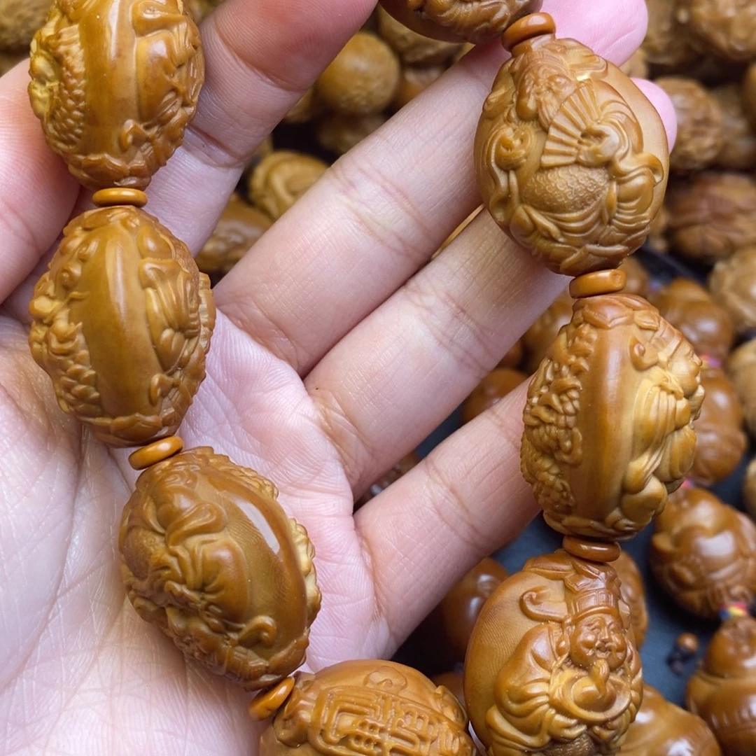 橄榄核吊坠龙财神2.1