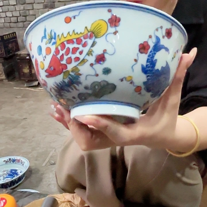 景德镇高温陶瓷鱼藻纹