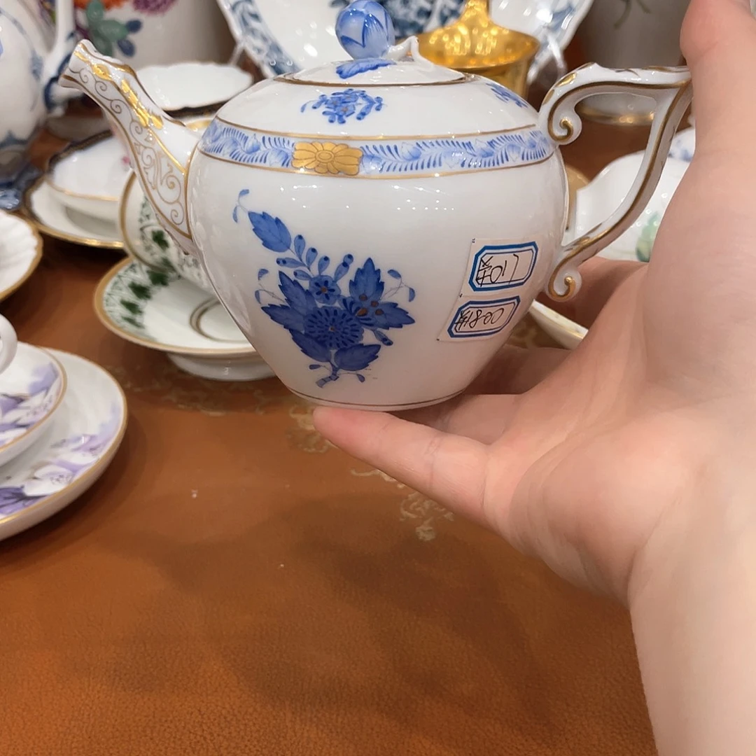 瓷片中古一等赫伦茶壶