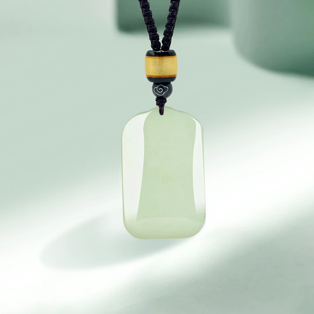 爱丽宫天然和田玉无事牌吊坠真品玉石直播 送老公男朋友礼物