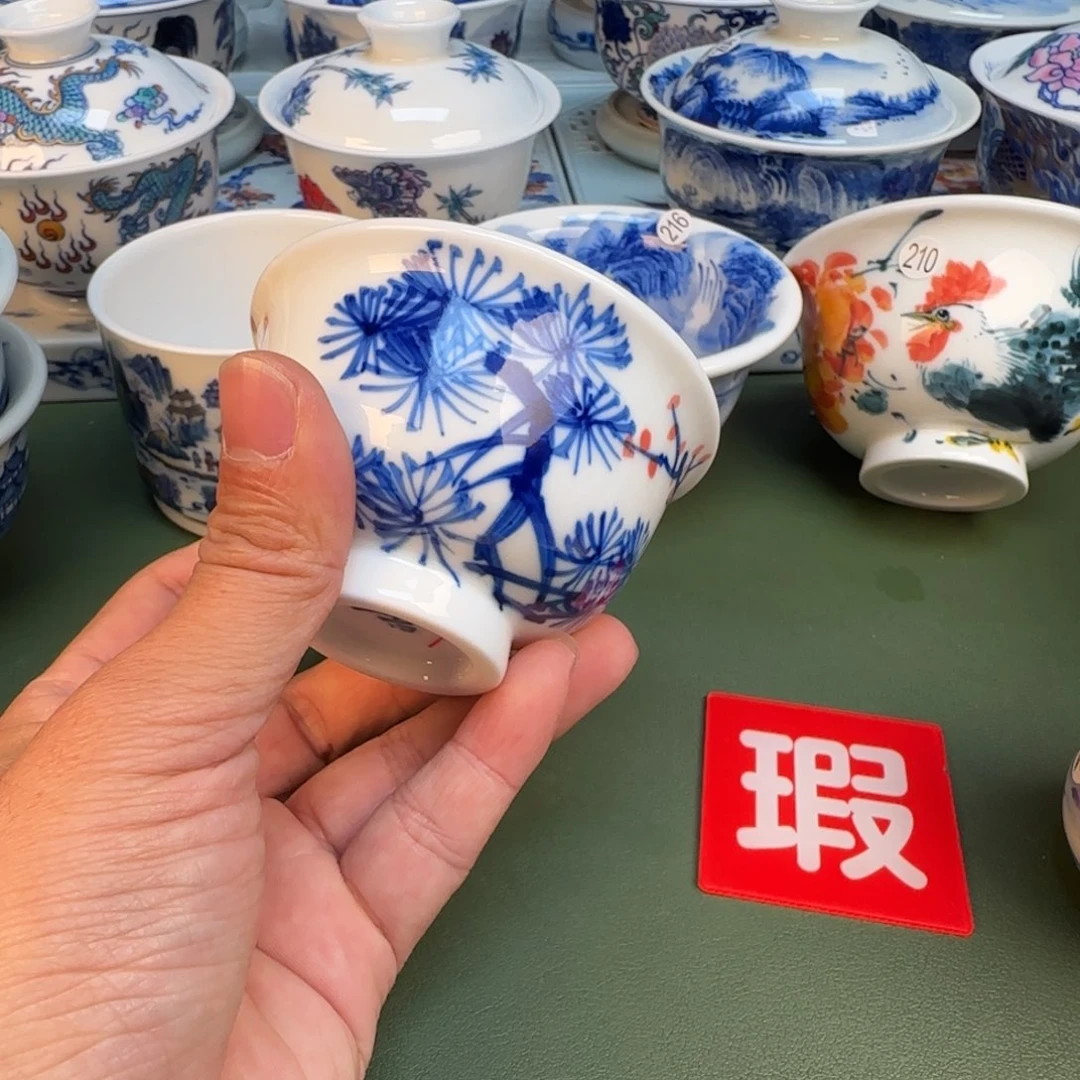 纯手工纯手绘茶具石头269