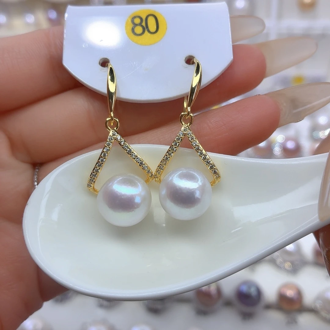 淡水珍珠耳饰未镶嵌F