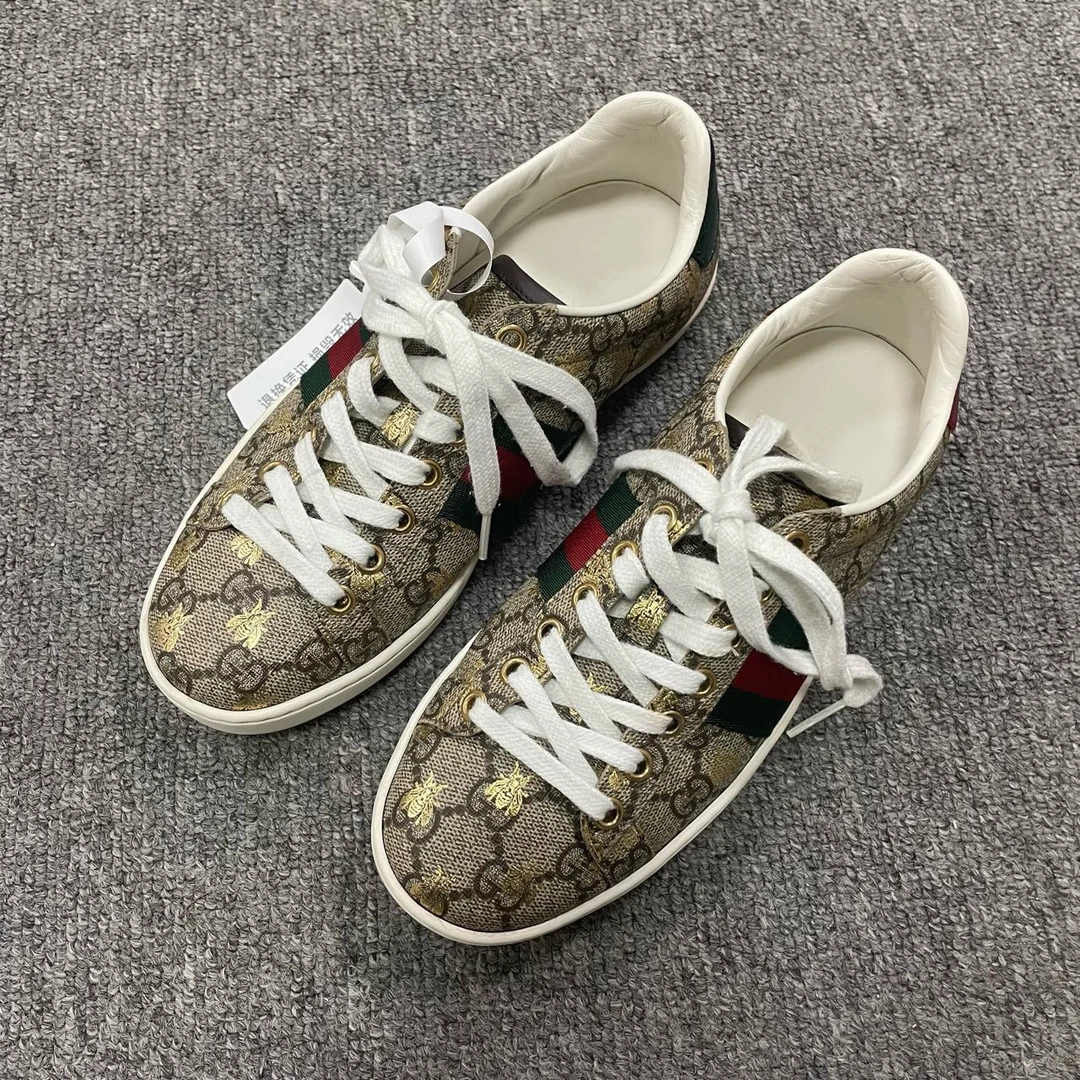 95新 GUCCI/古驰 ACE 潮流舒适低帮时尚板鞋  34.5码/3092